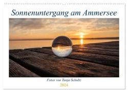 Sonnenuntergang am Ammersee (Wandkalender 2024 DIN A2 quer), CALVENDO Monatskalender