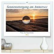 Sonnenuntergang am Ammersee (hochwertiger Premium Wandkalender 2024 DIN A2 quer), Kunstdruck in Hochglanz