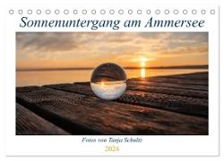 Sonnenuntergang am Ammersee (Tischkalender 2024 DIN A5 quer), CALVENDO Monatskalender