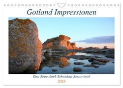 Gotland Impressionen (Wandkalender 2024 DIN A4 quer), CALVENDO Monatskalender