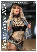 Beauty Tattoo 2024 (Tischkalender 2024 DIN A5 hoch), CALVENDO Monatskalender