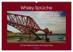 Whisky-Sprüche (Wandkalender 2024 DIN A2 quer), CALVENDO Monatskalender