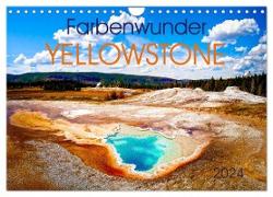 Farbenwunder Yellowstone (Wandkalender 2024 DIN A4 quer), CALVENDO Monatskalender