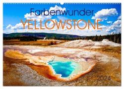 Farbenwunder Yellowstone (Wandkalender 2024 DIN A2 quer), CALVENDO Monatskalender