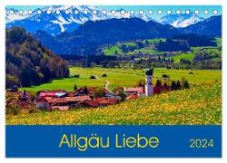 Allgäu Liebe (Tischkalender 2024 DIN A5 quer), CALVENDO Monatskalender