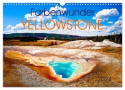 Farbenwunder Yellowstone (Wandkalender 2024 DIN A3 quer), CALVENDO Monatskalender
