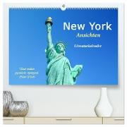 New York Ansichten - Literaturkalender (hochwertiger Premium Wandkalender 2024 DIN A2 quer), Kunstdruck in Hochglanz