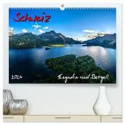 Schweiz - Engadin und Bergell (hochwertiger Premium Wandkalender 2024 DIN A2 quer), Kunstdruck in Hochglanz