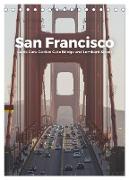 San Francisco - Cable Cars, Golden Gate Bridge und Lombard Street (Tischkalender 2024 DIN A5 hoch), CALVENDO Monatskalender