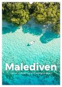 Malediven - Das wunderschöne Urlaubsparadies. (Wandkalender 2024 DIN A3 hoch), CALVENDO Monatskalender