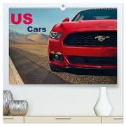 US Cars Kalender (hochwertiger Premium Wandkalender 2024 DIN A2 quer), Kunstdruck in Hochglanz