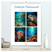Fantastische Unterwasserwelt (hochwertiger Premium Wandkalender 2024 DIN A2 hoch), Kunstdruck in Hochglanz