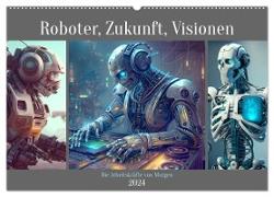 Roboter, Zukunft, Visionen. Die Arbeitskräfte von Morgen (Wandkalender 2024 DIN A2 quer), CALVENDO Monatskalender