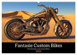 Fantasie Custom Bikes - Eine Hommage rund um den Globus (Wandkalender 2024 DIN A2 quer), CALVENDO Monatskalender