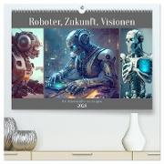 Roboter, Zukunft, Visionen. Die Arbeitskräfte von Morgen (hochwertiger Premium Wandkalender 2024 DIN A2 quer), Kunstdruck in Hochglanz