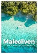 Malediven - Das wunderschöne Urlaubsparadies. (Tischkalender 2024 DIN A5 hoch), CALVENDO Monatskalender