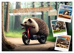 Igel-Abenteuer (Tischkalender 2024 DIN A5 quer), CALVENDO Monatskalender
