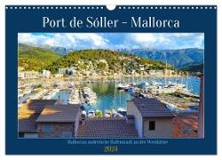 Port de Sóller - Mallorca (Wandkalender 2024 DIN A3 quer), CALVENDO Monatskalender