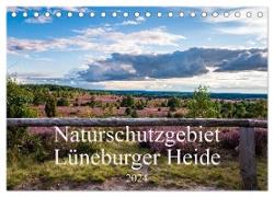 Naturschutzgebiet Lüneburger Heide (Tischkalender 2024 DIN A5 quer), CALVENDO Monatskalender