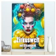 Zirkuswelt mit Steampunk (hochwertiger Premium Wandkalender 2024 DIN A2 hoch), Kunstdruck in Hochglanz