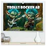 Trolls rocken ab (hochwertiger Premium Wandkalender 2024 DIN A2 quer), Kunstdruck in Hochglanz