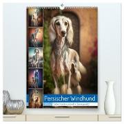 Persischer Windhund (hochwertiger Premium Wandkalender 2024 DIN A2 hoch), Kunstdruck in Hochglanz