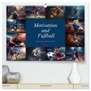 Motivation und Fußball (hochwertiger Premium Wandkalender 2024 DIN A2 quer), Kunstdruck in Hochglanz