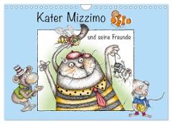Kater Mizzimo und seine Freunde (Wandkalender 2024 DIN A4 quer), CALVENDO Monatskalender