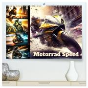 Motorrad Speed (hochwertiger Premium Wandkalender 2024 DIN A2 quer), Kunstdruck in Hochglanz