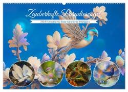 Zauberhafte Paradiesvögel (Wandkalender 2024 DIN A2 quer), CALVENDO Monatskalender