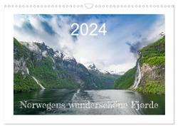 Norwegens wunderschöne Fjorde (Wandkalender 2024 DIN A3 quer), CALVENDO Monatskalender