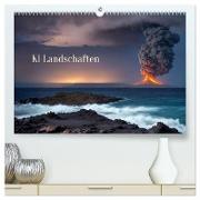 KI Landschaften (hochwertiger Premium Wandkalender 2024 DIN A2 quer), Kunstdruck in Hochglanz