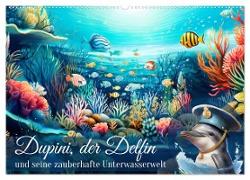 Dupini, der Delfin, und seine zauberhafte Unterwasserwelt (Wandkalender 2024 DIN A2 quer), CALVENDO Monatskalender