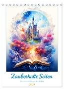 Zauberhafte Seiten - Entdecke die Magie der Bücher (Tischkalender 2024 DIN A5 hoch), CALVENDO Monatskalender