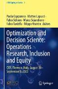 Optimization and Decision Science: Operations Research, Inclusion and Equity