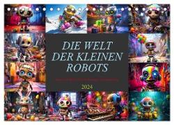 Die Welt der kleinen Robots (Tischkalender 2024 DIN A5 quer), CALVENDO Monatskalender