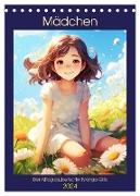 Mädchen. Der Alltag zauberhafter Manga-Girls (Tischkalender 2024 DIN A5 hoch), CALVENDO Monatskalender