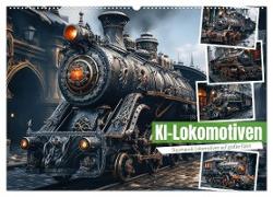 KI-Lokomotiven (Wandkalender 2024 DIN A2 quer), CALVENDO Monatskalender