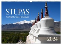 Stupas ¿ Architektur des Himalayas (Wandkalender 2024 DIN A2 quer), CALVENDO Monatskalender
