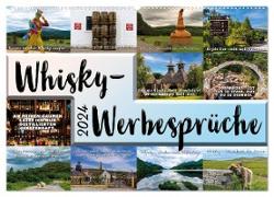 Whisky-Werbesprüche (Wandkalender 2024 DIN A2 quer), CALVENDO Monatskalender