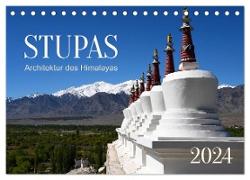 Stupas ¿ Architektur des Himalayas (Tischkalender 2024 DIN A5 quer), CALVENDO Monatskalender