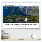 Weißblaue Impressionen vom KÖNIGSSEE Panoramabilder (hochwertiger Premium Wandkalender 2024 DIN A2 quer), Kunstdruck in Hochglanz