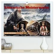 Literarische Meisterwerke (hochwertiger Premium Wandkalender 2024 DIN A2 quer), Kunstdruck in Hochglanz