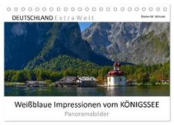 Weißblaue Impressionen vom KÖNIGSSEE Panoramabilder (Tischkalender 2024 DIN A5 quer), CALVENDO Monatskalender