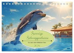 Sonnige Schnappschüsse - Ein Jahr voller fröhlicher Tiere (Tischkalender 2024 DIN A5 quer), CALVENDO Monatskalender