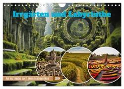 Irrgärten und Labyrinthe (Wandkalender 2024 DIN A4 quer), CALVENDO Monatskalender