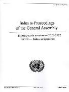 Index to Proceedings of the General Assembly 2021/2022: Part II - Index to Speeches