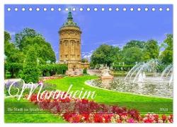 Mannheim - Die Stadt im Quadrat (Tischkalender 2024 DIN A5 quer), CALVENDO Monatskalender