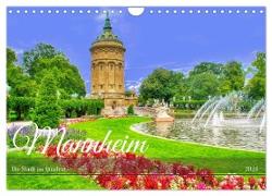 Mannheim - Die Stadt im Quadrat (Wandkalender 2024 DIN A4 quer), CALVENDO Monatskalender
