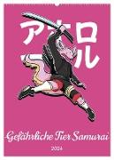 Gefährliche Tier Samurai (Wandkalender 2024 DIN A2 hoch), CALVENDO Monatskalender